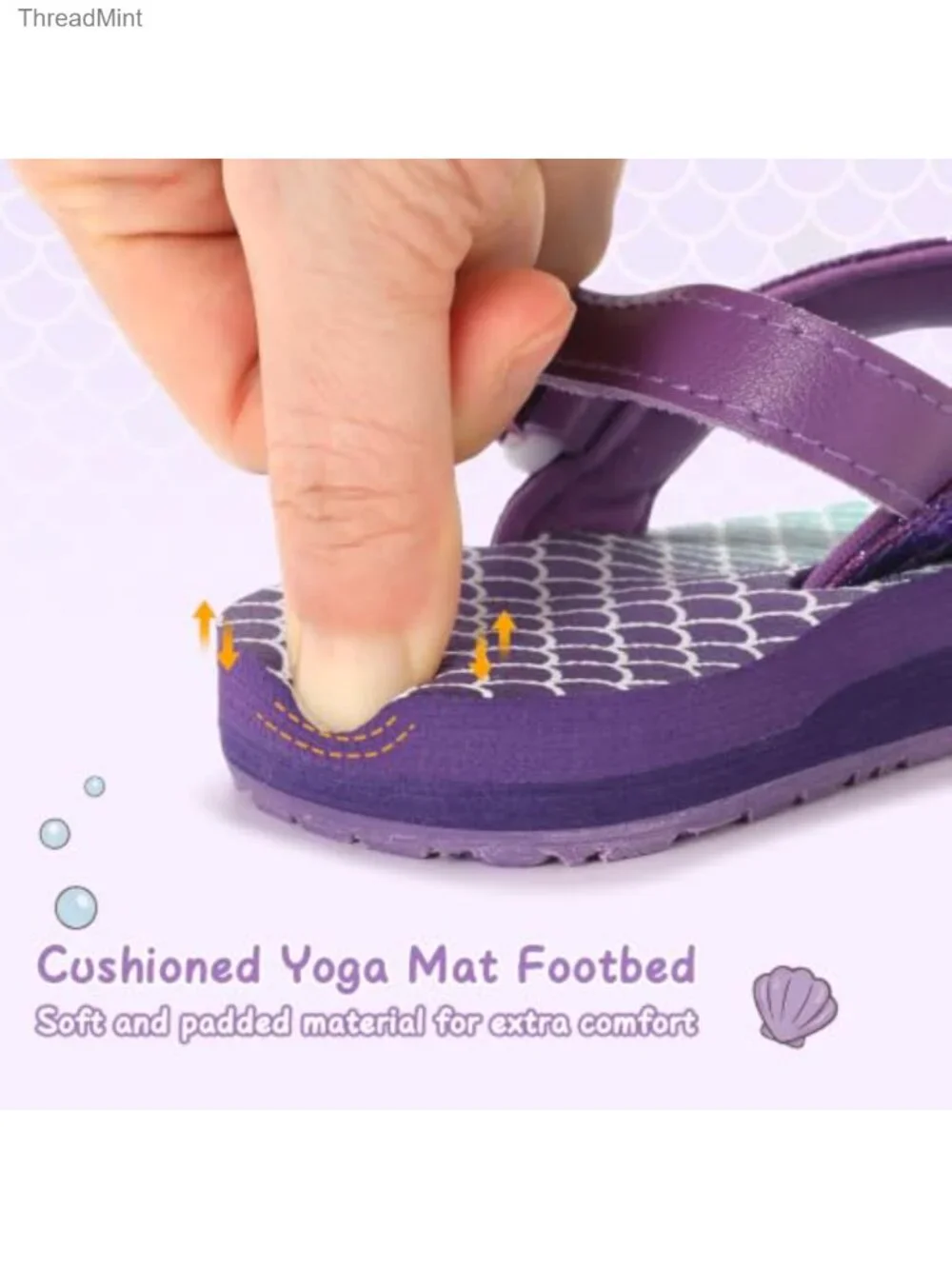 Kids Toddler Flip Flops Adjustable Back Strap Sandals Non-Slip EVA TPR